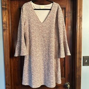 Maeve Red and White Long Sleeve Dress